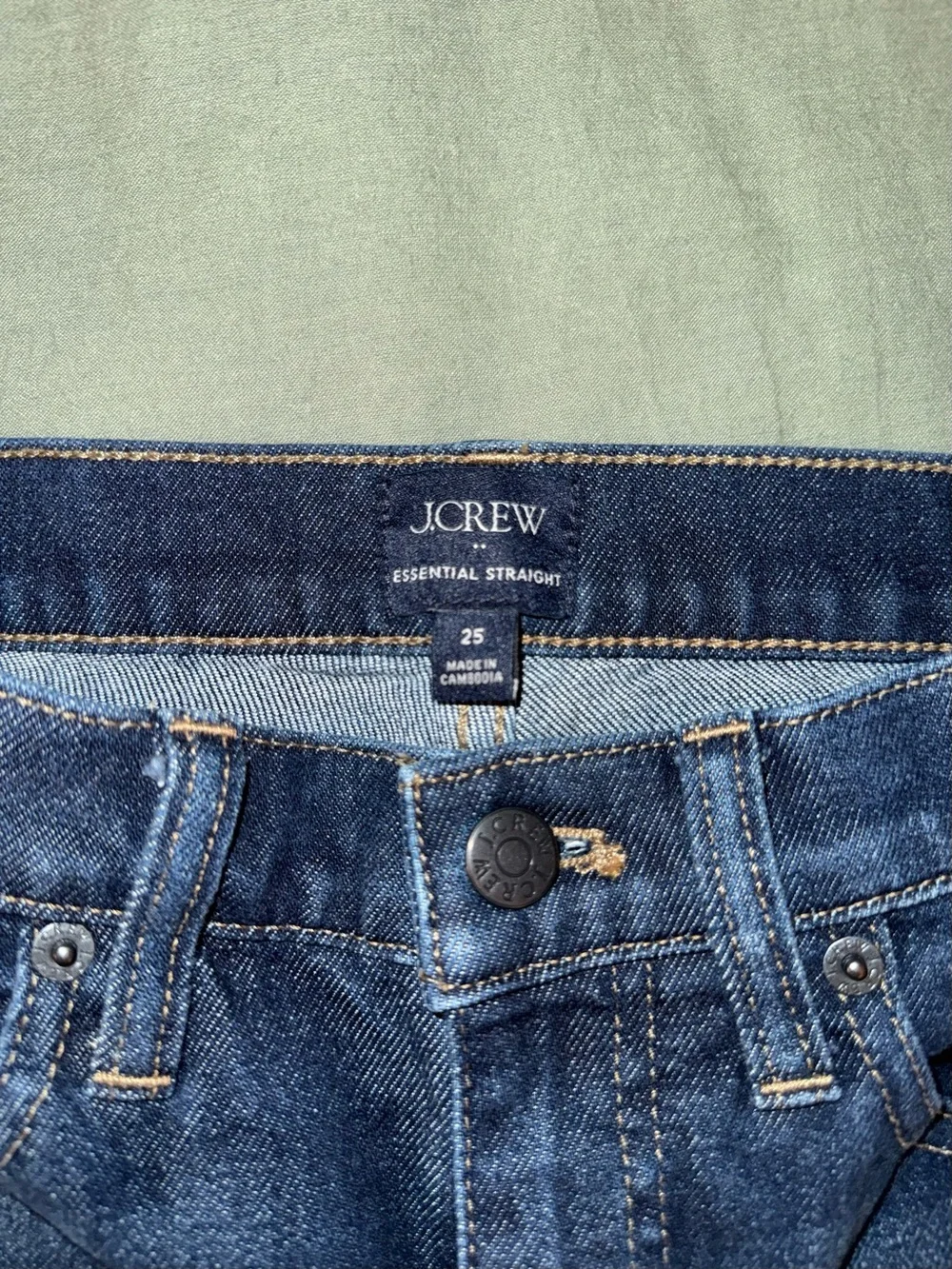Women's J Crew Dark Blue Straight-Leg Jeans